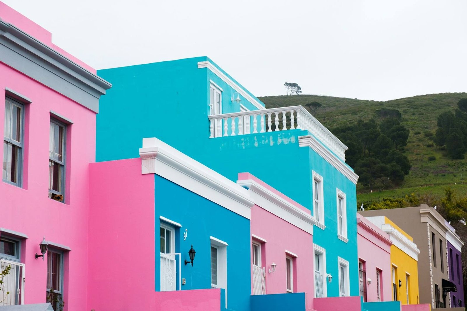 Brightly painted houses in the Bo-Kaap
