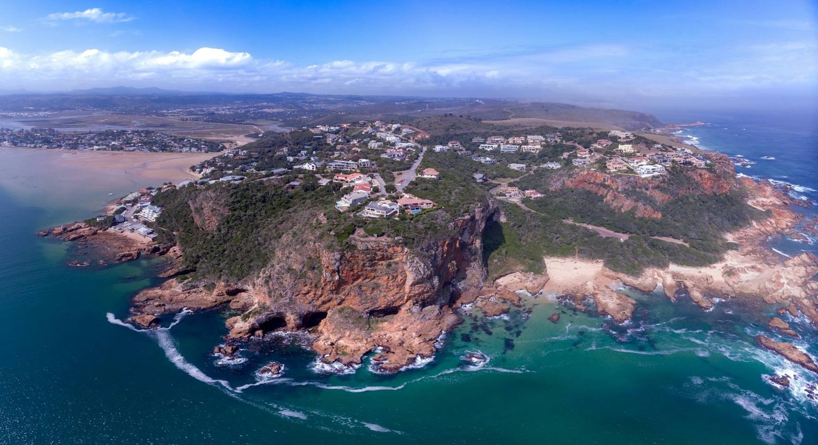 Aerial view of the Knysna Heads on the Garden Route