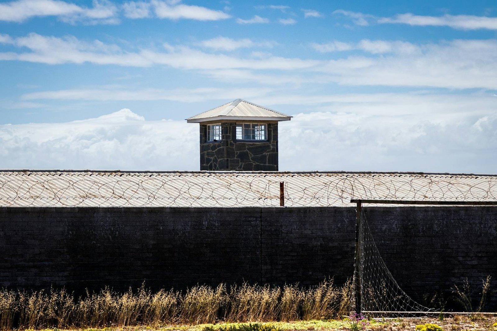 Guard tower and fence on Robben Island